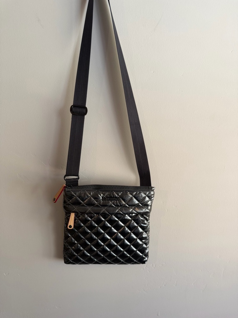 MZ Wallace Metro Flat Crossbody Bag — Pewter — New Without Tags - Picture 5 of 8
